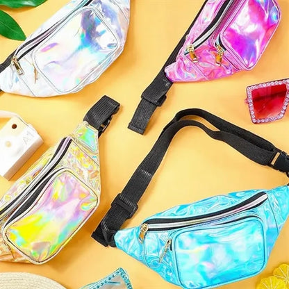 Holographic Fanny Pack Iridescent Waist Bag