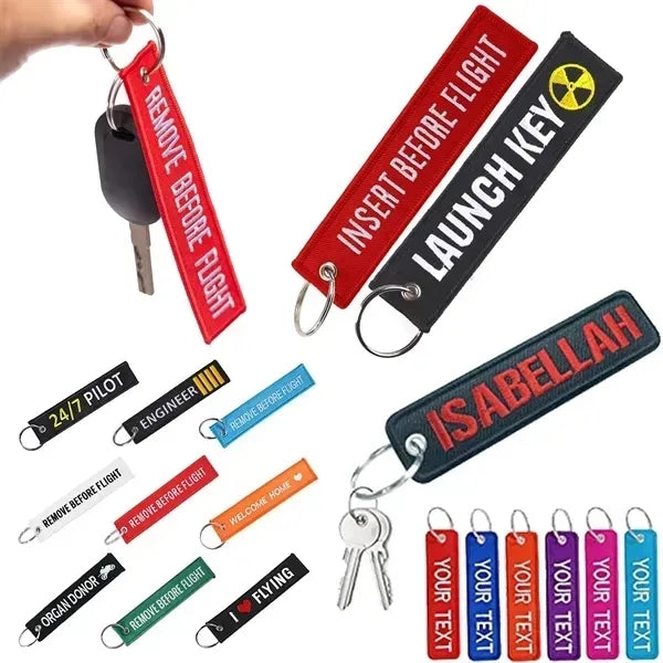 Embroidered Keytag Keychain