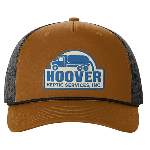 Richardson Trucker Rope Hat w/Leather Patch or Embroidery