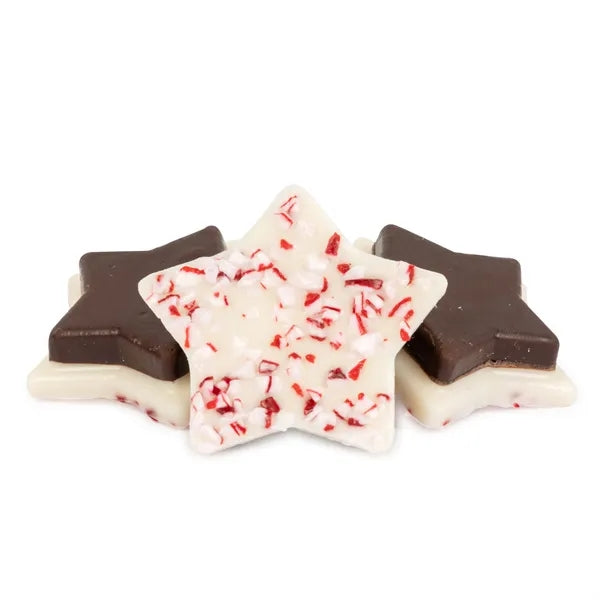 Gift tin with Peppermint Bark Shapes