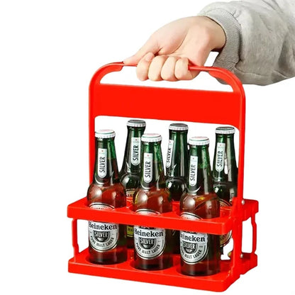 Collapsible Bottle Carrier Rack for Sports and Bars Basket