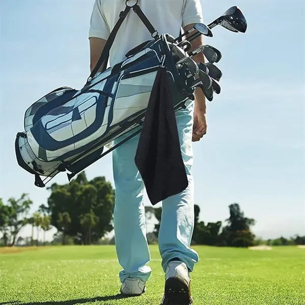 Golf Towels Portable Microfiber Fabric Waffle Carabiner Clip