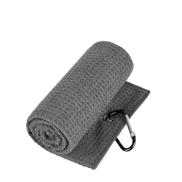 Golf Towels Portable Microfiber Fabric Waffle Carabiner Clip