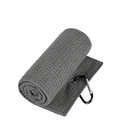 Golf Towels Portable Microfiber Fabric Waffle Carabiner Clip