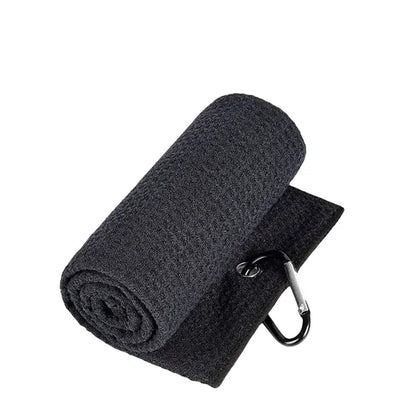 Golf Towels Portable Microfiber Fabric Waffle Carabiner Clip