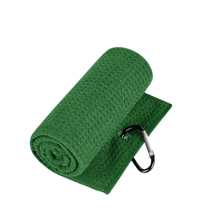 Golf Towels Portable Microfiber Fabric Waffle Carabiner Clip