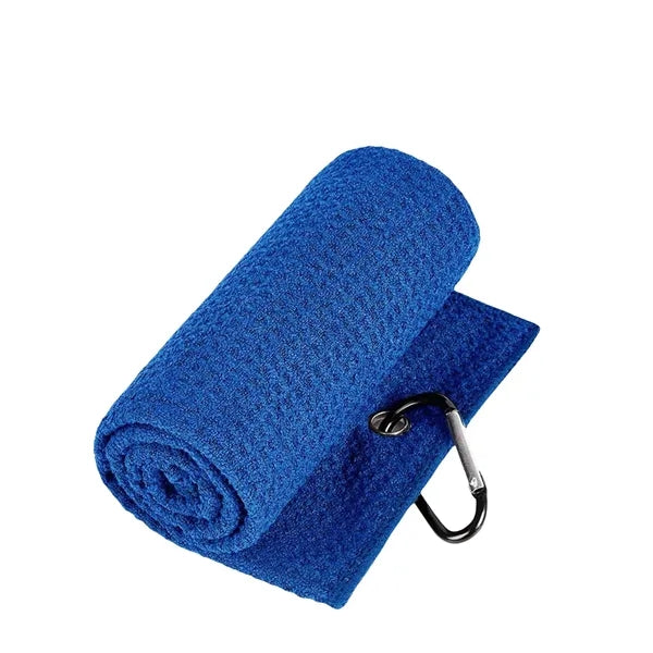 Golf Towels Portable Microfiber Fabric Waffle Carabiner Clip