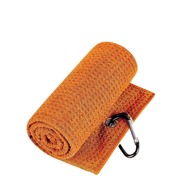Golf Towels Portable Microfiber Fabric Waffle Carabiner Clip