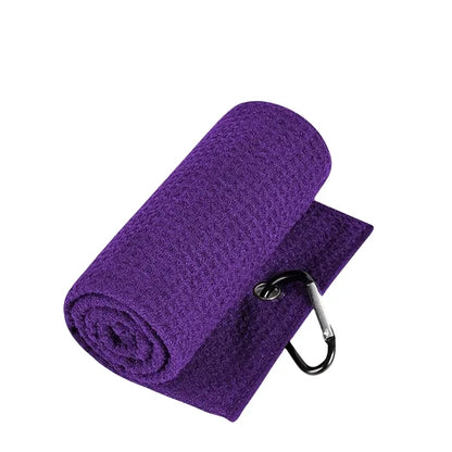 Golf Towels Portable Microfiber Fabric Waffle Carabiner Clip