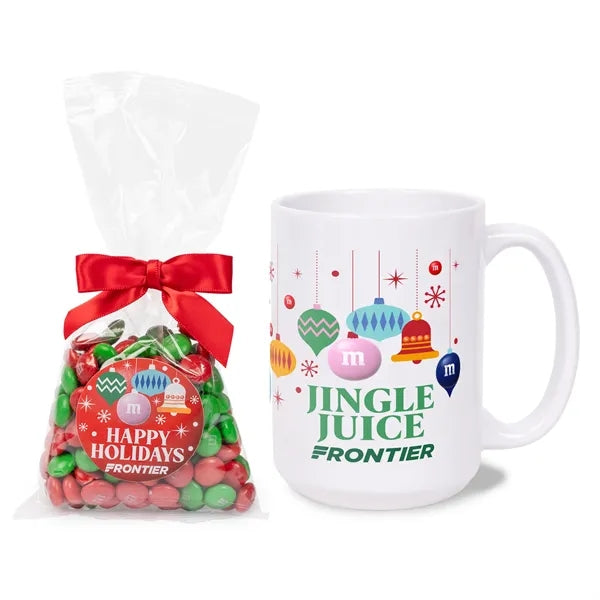 Mug Drop Color Choice M&M's & 15oz Full Color Mug Set