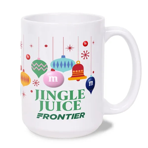 Mug Drop Color Choice M&M's & 15oz Full Color Mug Set