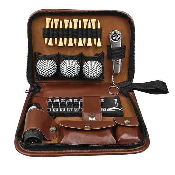 Golf Accessories Kit Tools Balls Brush Scorer Clamp Knife