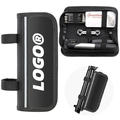 Portable Bike Repair Tool Kit Pump Wrench Patch Set Bag