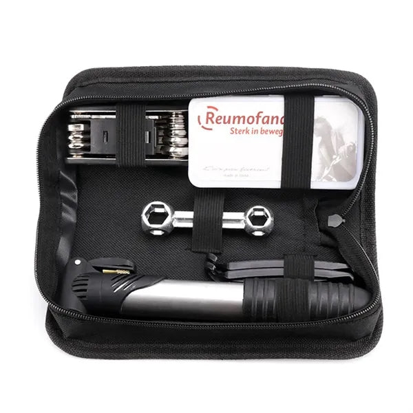 Portable Bike Repair Tool Kit Pump Wrench Patch Set Bag
