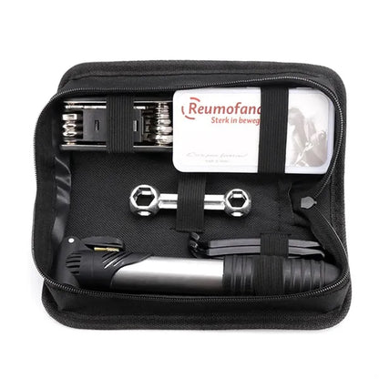 Portable Bike Repair Tool Kit Pump Wrench Patch Set Bag