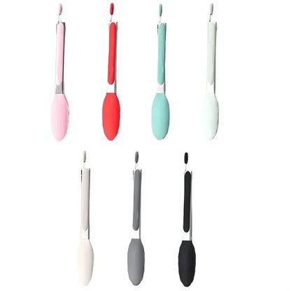 Custom Silicone Kitchen Tongs Stainless Steel Non Slip Grip