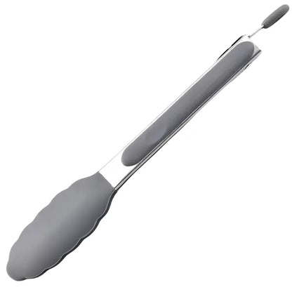 Custom Silicone Kitchen Tongs Stainless Steel Non Slip Grip