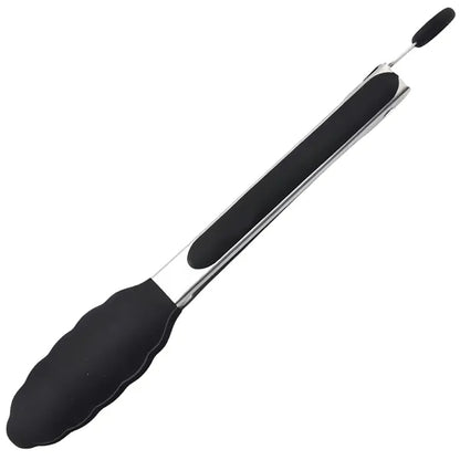 Custom Silicone Kitchen Tongs Stainless Steel Non Slip Grip