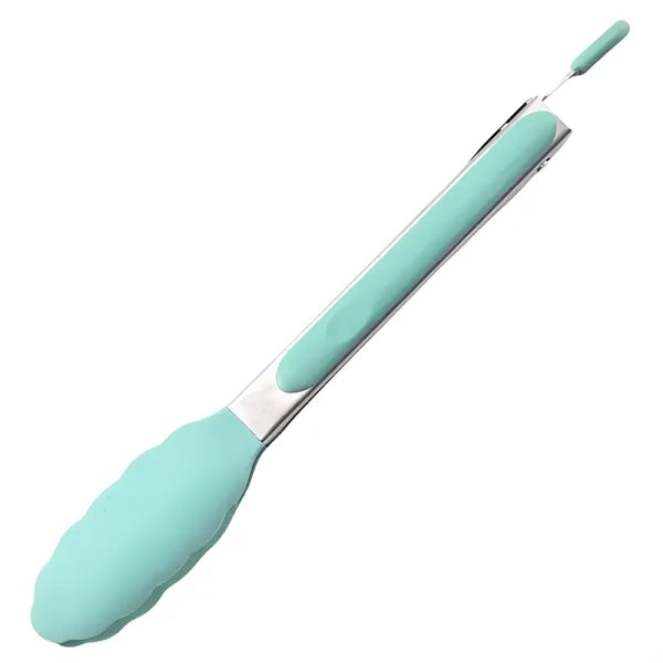Custom Silicone Kitchen Tongs Stainless Steel Non Slip Grip