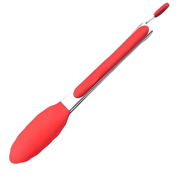 Custom Silicone Kitchen Tongs Stainless Steel Non Slip Grip
