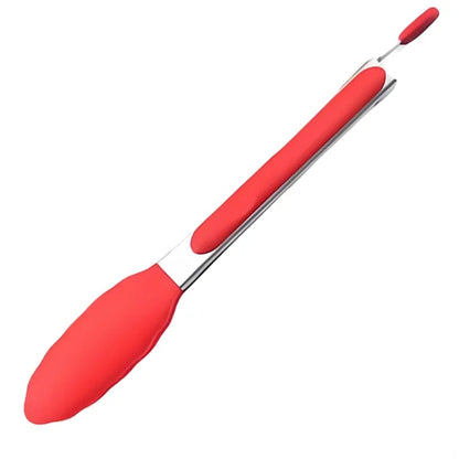 Custom Silicone Kitchen Tongs Stainless Steel Non Slip Grip