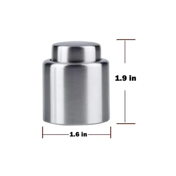 Stainless Steel Wine Bottle Stopper Push Button
