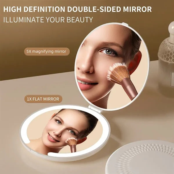 Foldable Rechargeable Travel Mini Led Makeup Mirror