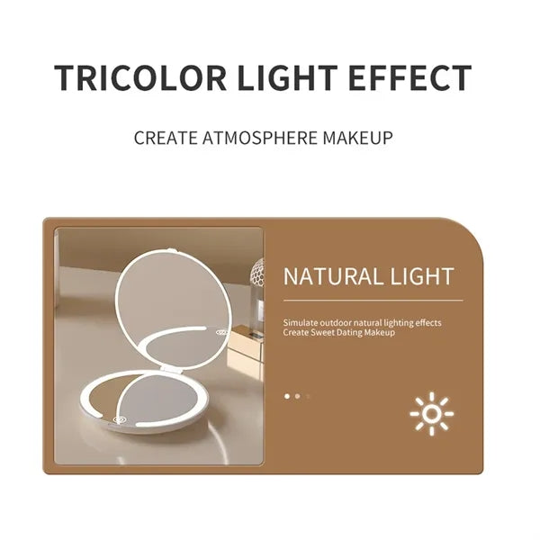 Foldable Rechargeable Travel Mini Led Makeup Mirror