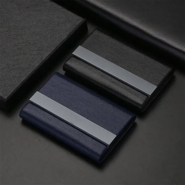 Microfiber Faux Leather Business Card Box
