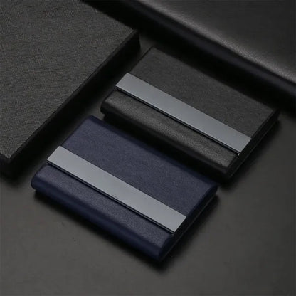 Microfiber Faux Leather Business Card Box