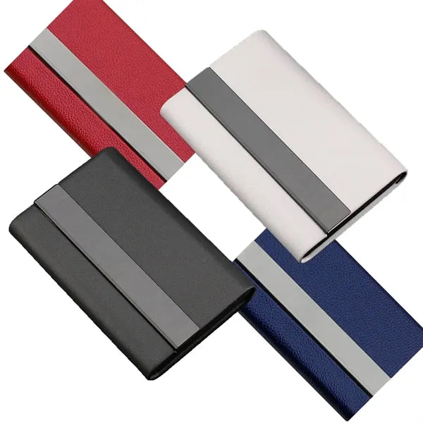 Microfiber Faux Leather Business Card Box