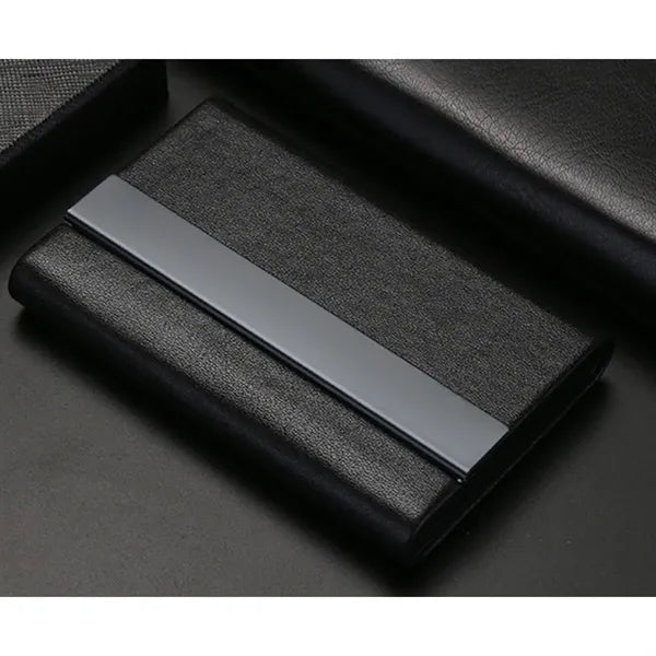 Microfiber Faux Leather Business Card Box