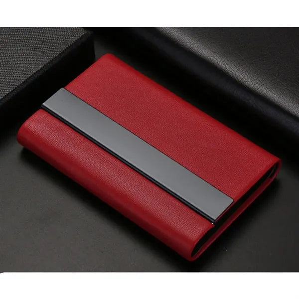 Microfiber Faux Leather Business Card Box
