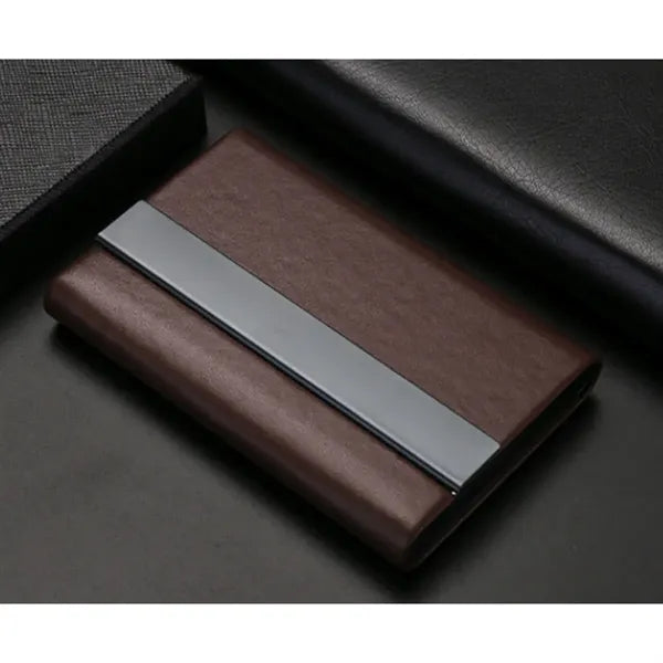 Microfiber Faux Leather Business Card Box