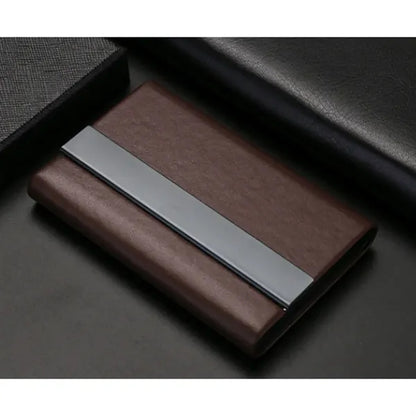 Microfiber Faux Leather Business Card Box
