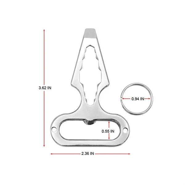 Stainless Steel Self-Defense Spike Wrench bottle opener