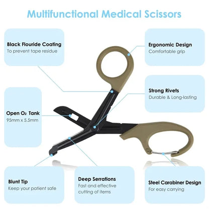 Outdoor Military Rescue Stainless Steel Bandage Scissors