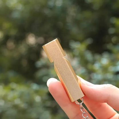 Outdoor Double Hole High Frequency Aluminum Alloy Whistle