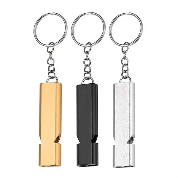 Outdoor Double Hole High Frequency Aluminum Alloy Whistle