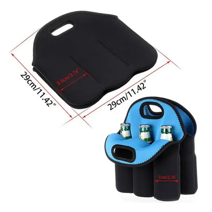 Neoprene 6-Bottle Insulated Cooler Carrier Tote