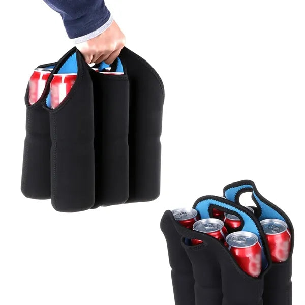 Neoprene 6-Bottle Insulated Cooler Carrier Tote