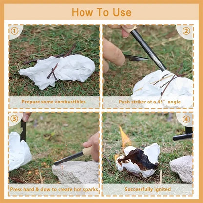 Portable Outdoor High Purity Wooden Handle Fire Stick