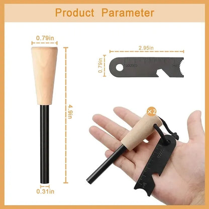 Portable Outdoor High Purity Wooden Handle Fire Stick