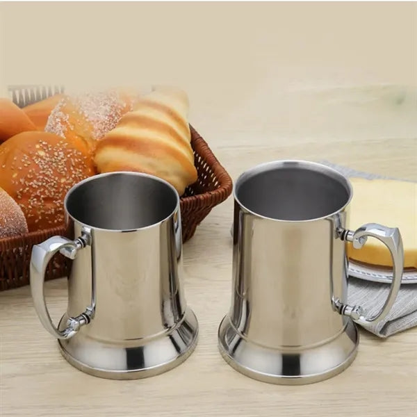 15Oz. Stainless Steel Beer Mug Tankard with Handle