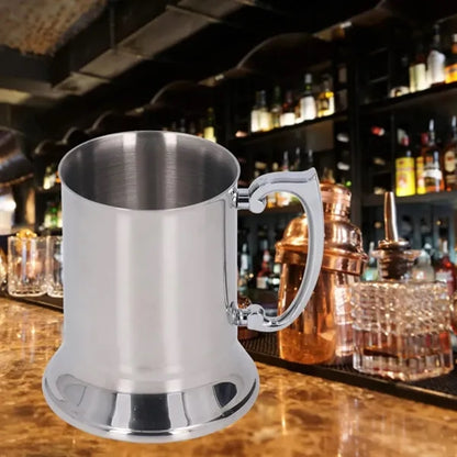 15Oz. Stainless Steel Beer Mug Tankard with Handle