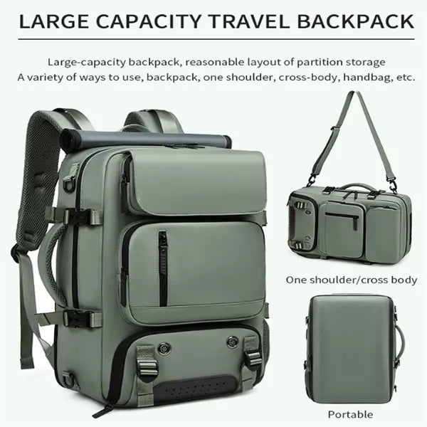 Multifunction Outdoor Travel Backpack With Shoe Compartment