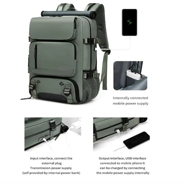 Multifunction Outdoor Travel Backpack With Shoe Compartment