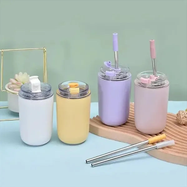 Stainless Steel Insulated Cup With Straw