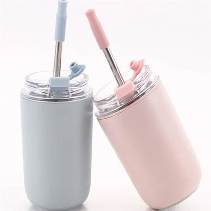 Stainless Steel Insulated Cup With Straw
