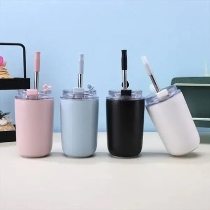 Stainless Steel Insulated Cup With Straw